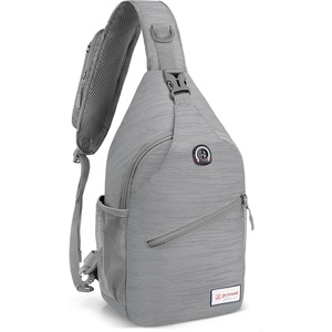 ZOMAKE Sling Bag,Small Crossbody Sling Backpack Shoulder Daypack for Travel(Silver Grey a)