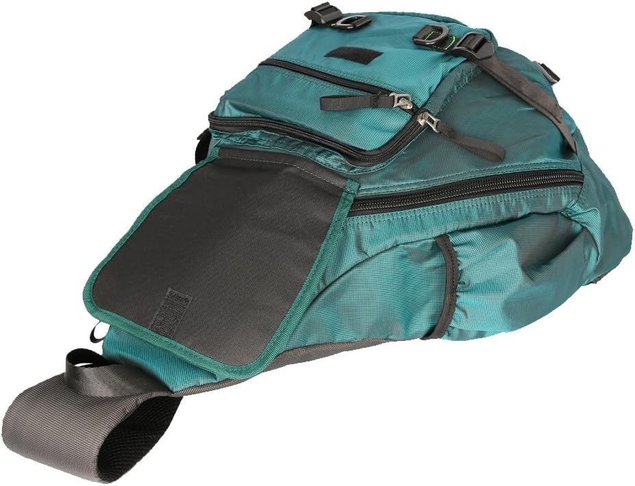 image:imageLarge Sling Bag Laptop Backpack Cross Body Messenger Bag Shoulder Travel Rucksack ABlackAdark Green