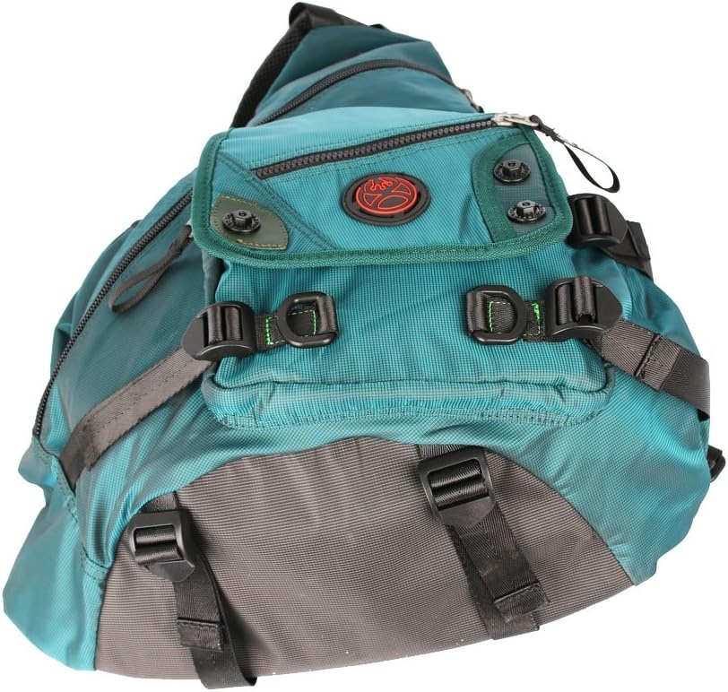 image:imageLarge Sling Bag Laptop Backpack Cross Body Messenger Bag Shoulder Travel Rucksack ABlackAdark Green