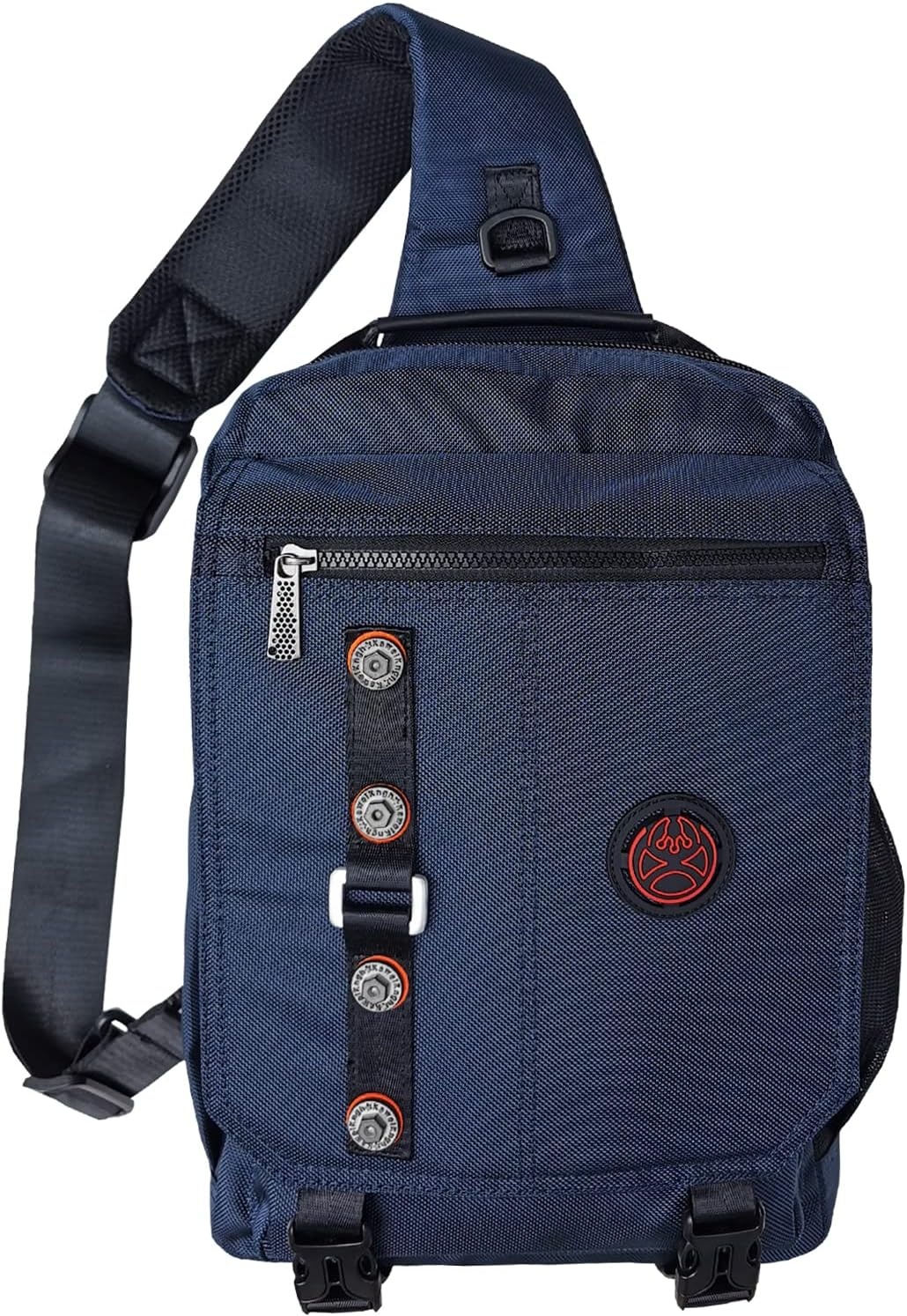 image:imageLarge Sling Bag Laptop Backpack Cross Body Messenger Bag Shoulder Travel Rucksack ABlackC Blue