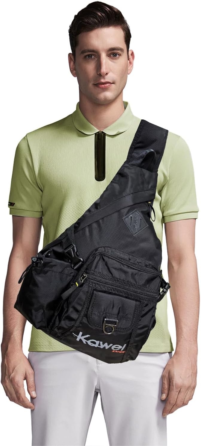 image:imageLarge Sling Bag Laptop Backpack Cross Body Messenger Bag Shoulder Travel Rucksack ABlackD Black