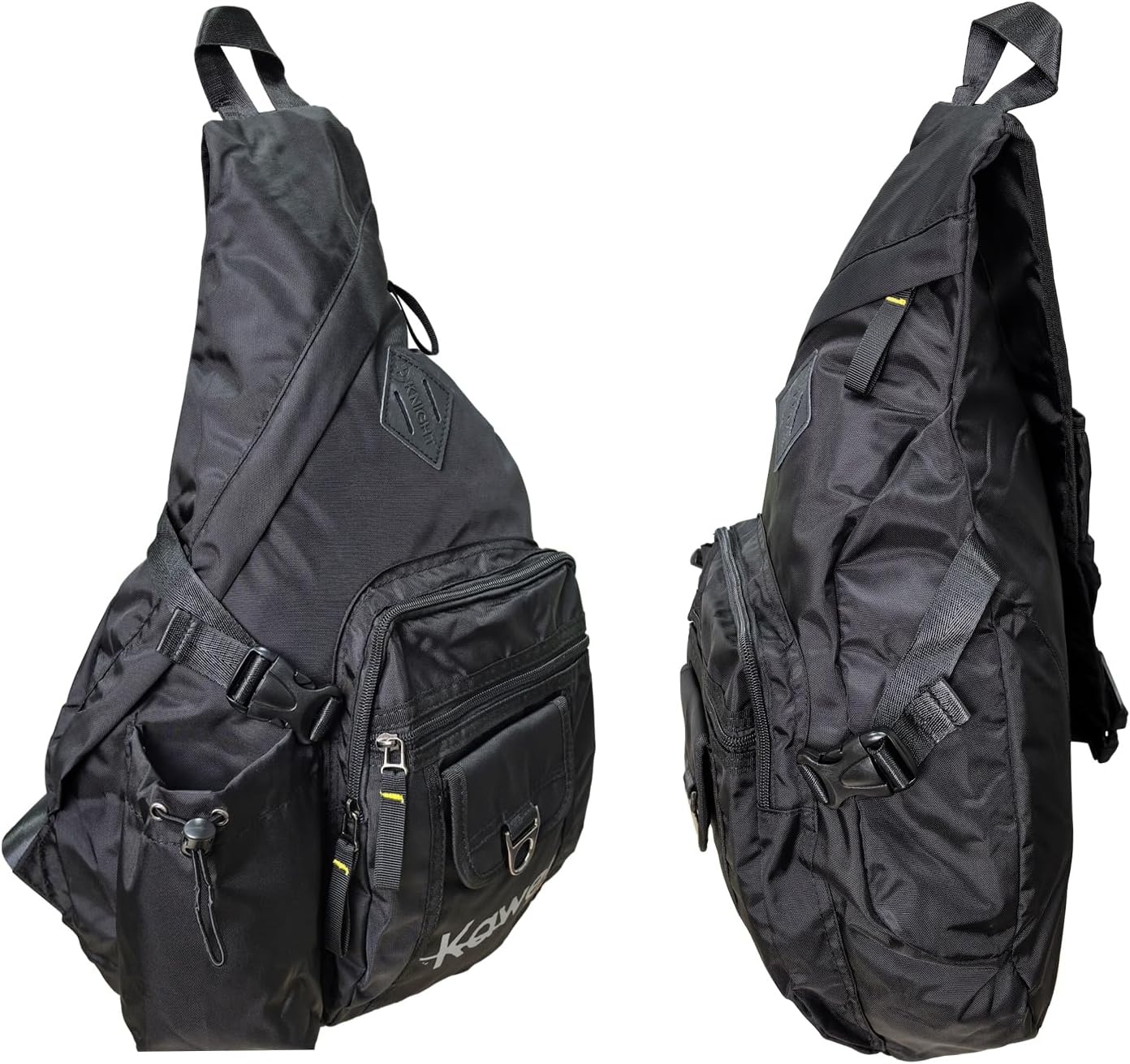 image:imageLarge Sling Bag Laptop Backpack Cross Body Messenger Bag Shoulder Travel Rucksack ABlackD Black
