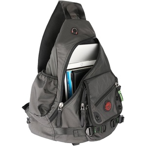 Large Sling Bag Laptop Backpack Cross Body Messenger Bag Shoulder Travel Rucksack (A-Black)(A-black)