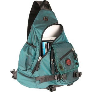 Large Sling Bag Laptop Backpack Cross Body Messenger Bag Shoulder Travel Rucksack (A-Black)(A-dark Green)