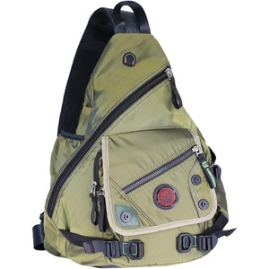 Large Sling Bag Laptop Backpack Cross Body Messenger Bag Shoulder Travel Rucksack (A-Black)(A-green)