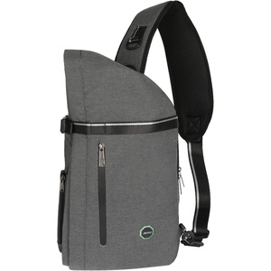 Large Sling Bag Laptop Backpack Cross Body Messenger Bag Shoulder Travel Rucksack (A-Black)(B-light Gray)
